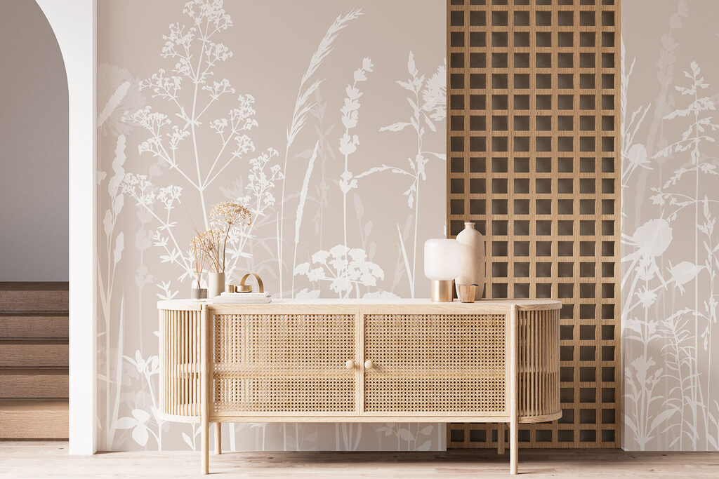 Prato bianco su beige — ambiente 1