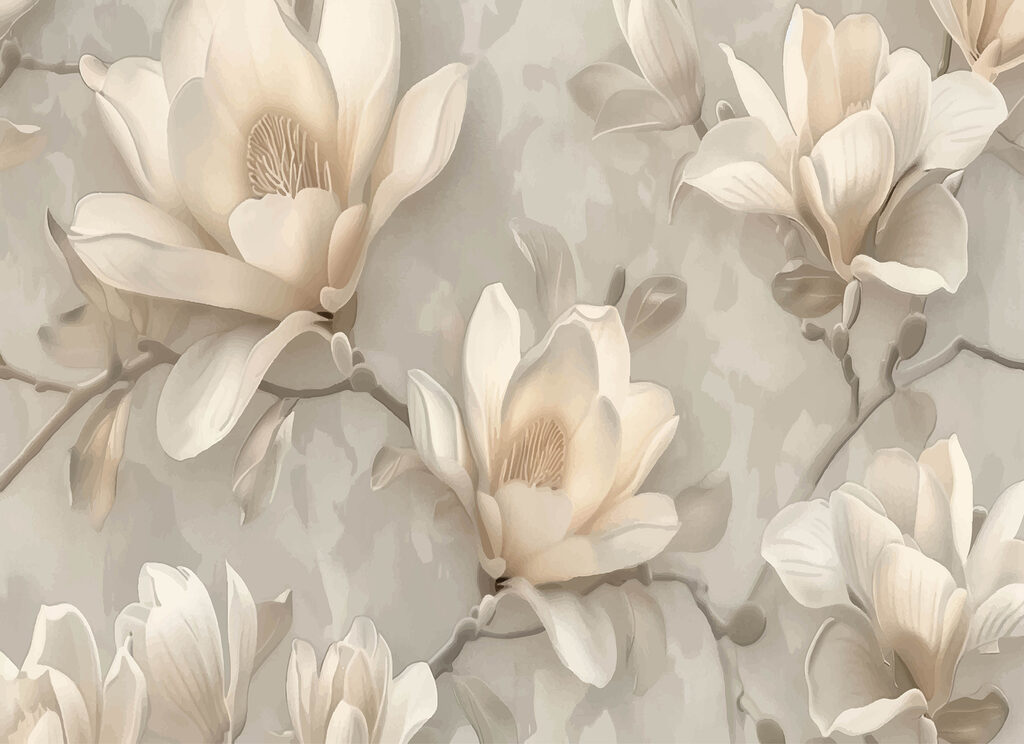 Magnolie dai toni caldi — design completo