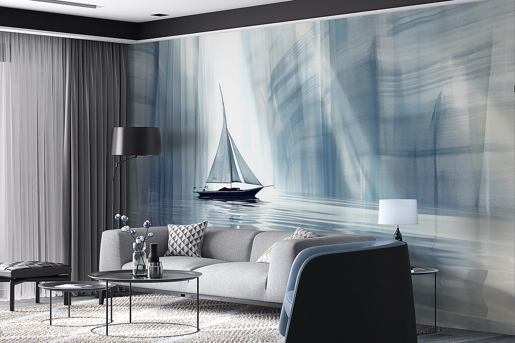 Barca a vela azzurra — ambiente 3