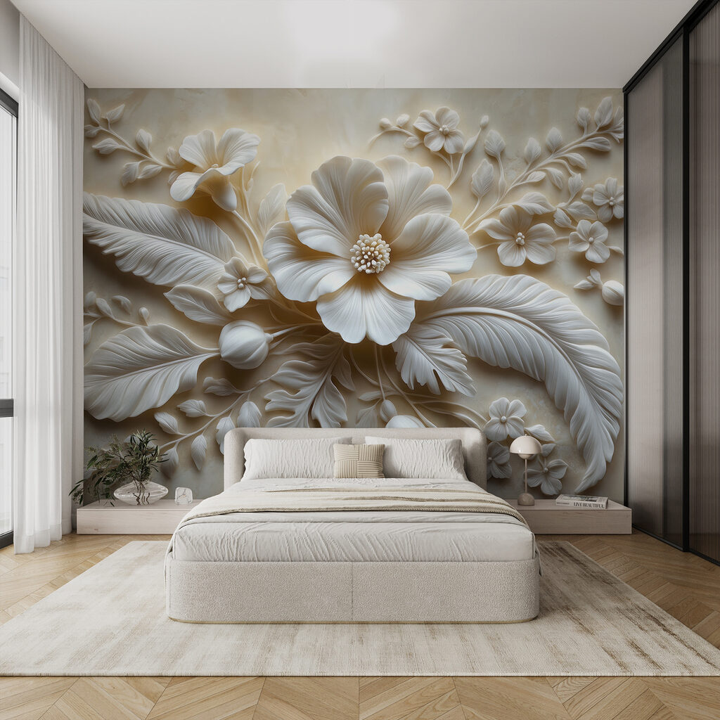 Boccioli bianchi e foglie — ambiente 4
