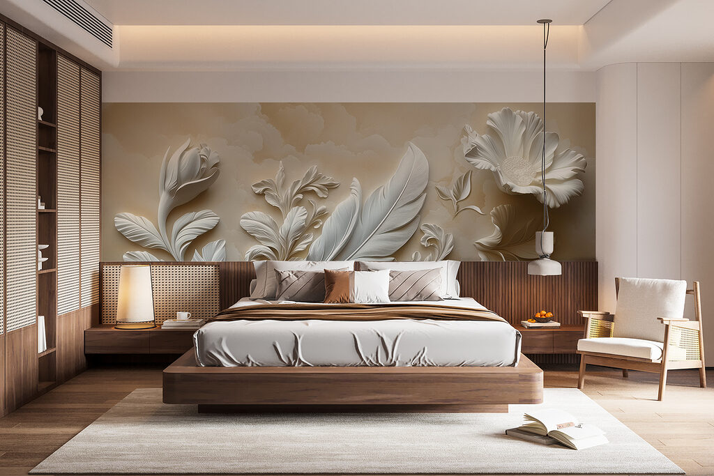 Ramo obliquo con fiori — ambiente 2