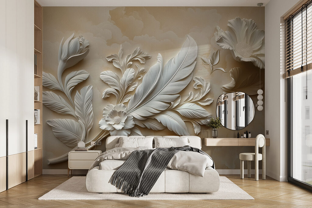 Ramo obliquo con fiori — ambiente 3