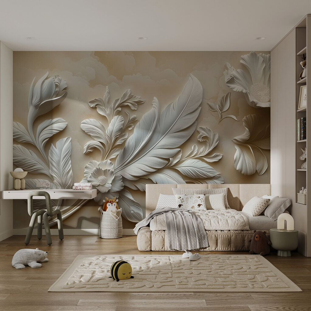 Ramo obliquo con fiori — ambiente 5