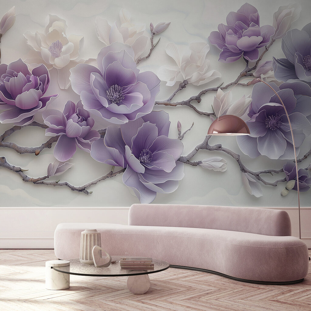 Fiori lilla sinuosi — ambiente 3