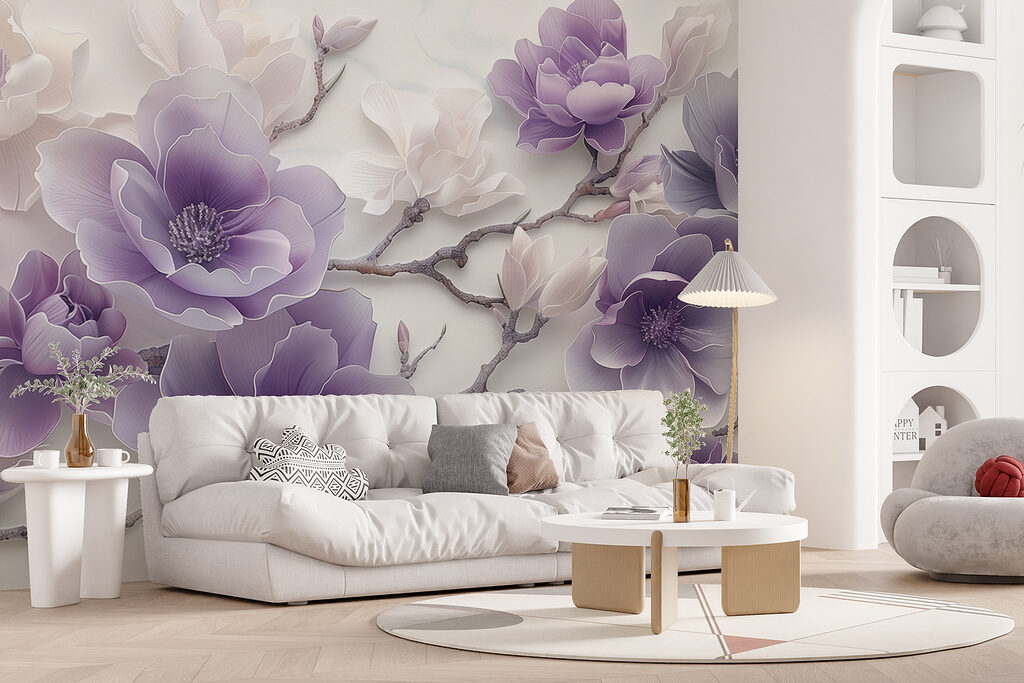 Fiori lilla sinuosi — ambiente 4