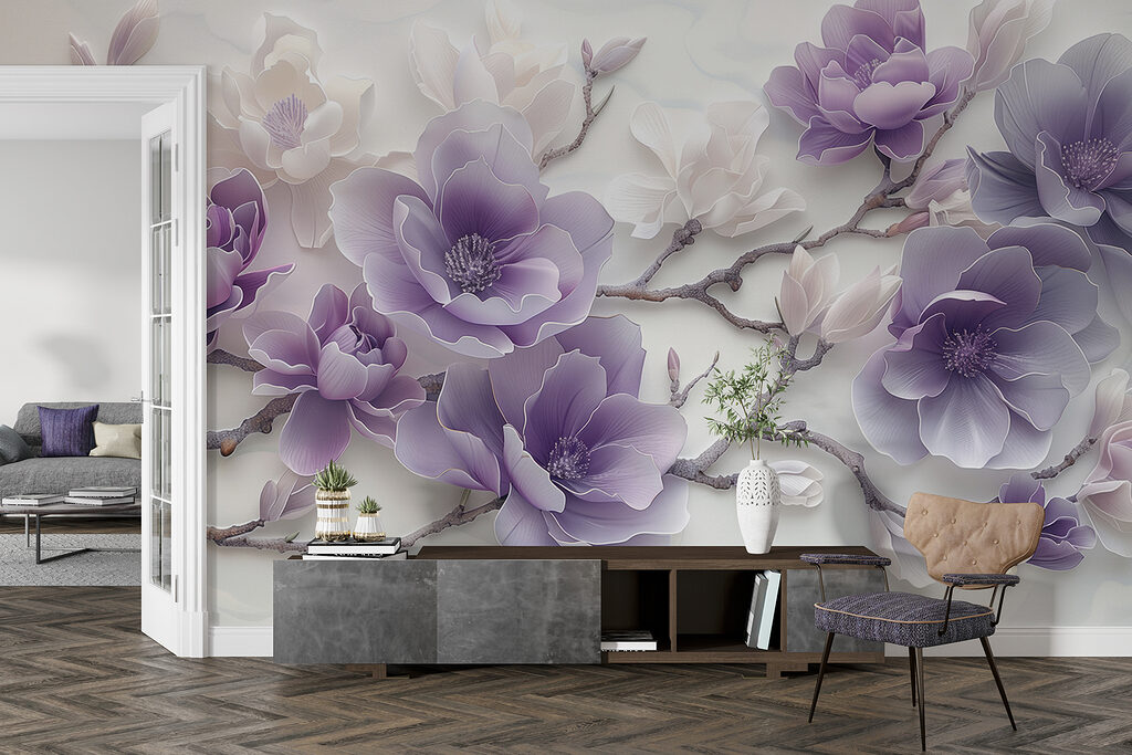 Fiori lilla sinuosi — ambiente 5