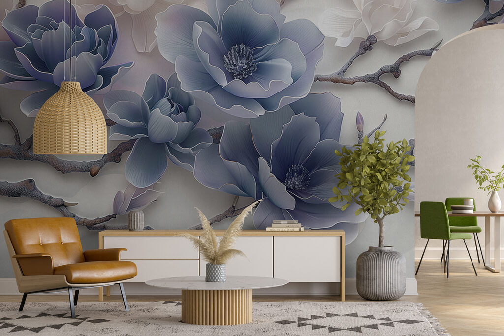 Fiori lilla sinuosi — ambiente 3