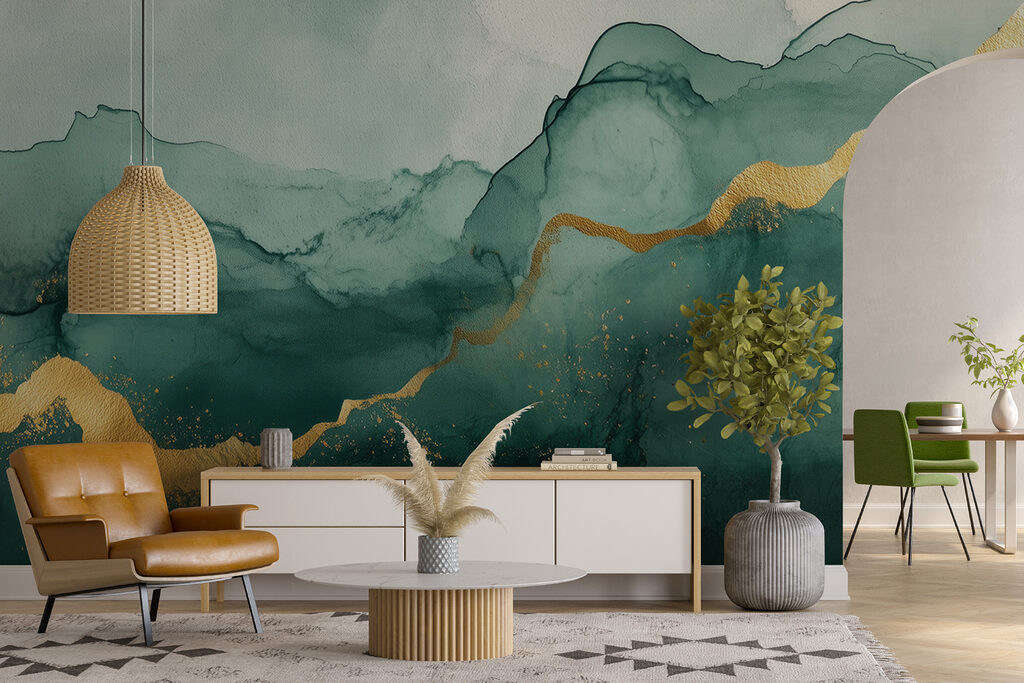 Strati astratti dorati — ambiente 3