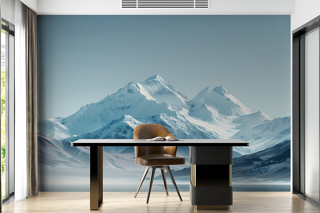 Vette innevate in azzurro — ambiente 3