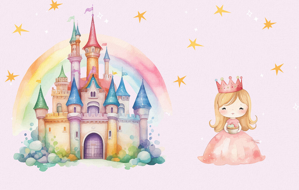 Principessa accanto al castello — design completo