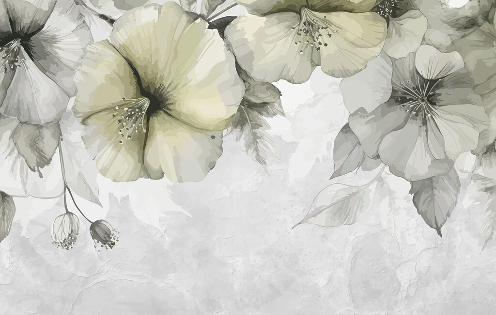 Fiori blu dall’alto — design completo