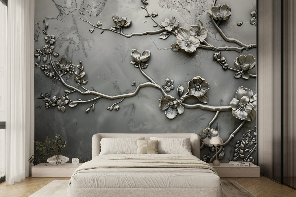 Rami fioriti in rilievo — ambiente 2
