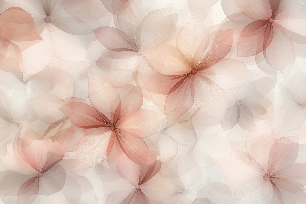 Petali trasparenti sovrapposti — design completo