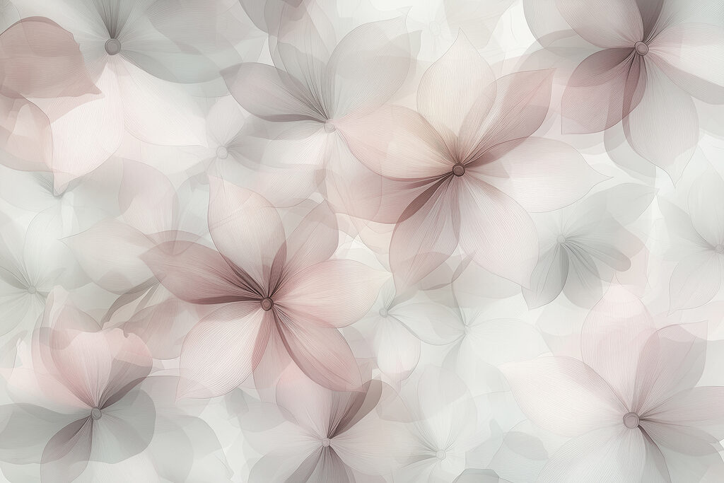 Petali trasparenti sovrapposti — design completo
