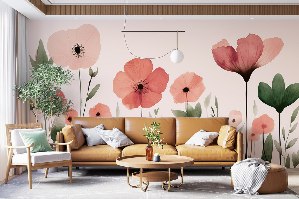 Fiori su lunghi steli in un ambiente
