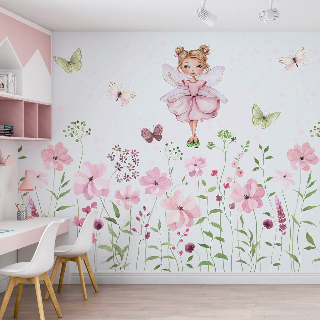 Elfo sui fiori rosa — ambiente 1