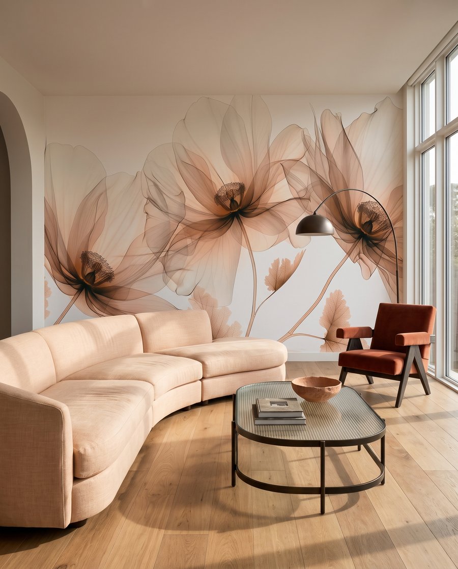 Fiori trasparenti alla luce — ambiente 3