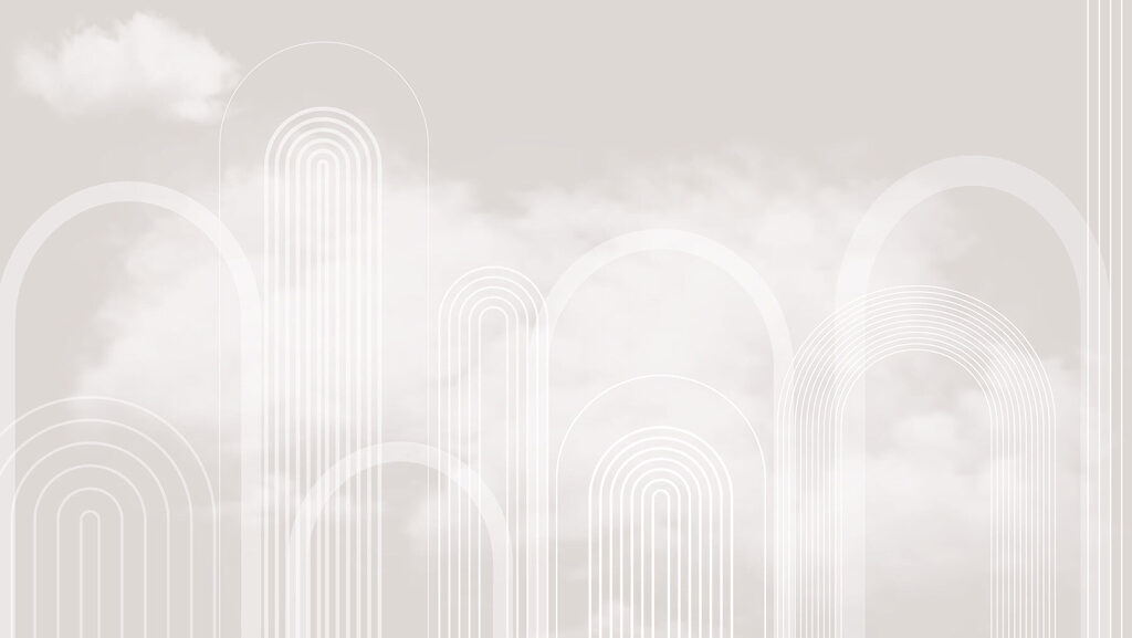 Linee bianche e nuvole — design completo