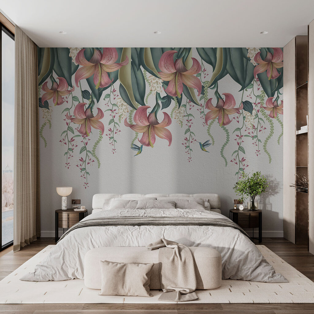 Fiori che pendono in un ambiente