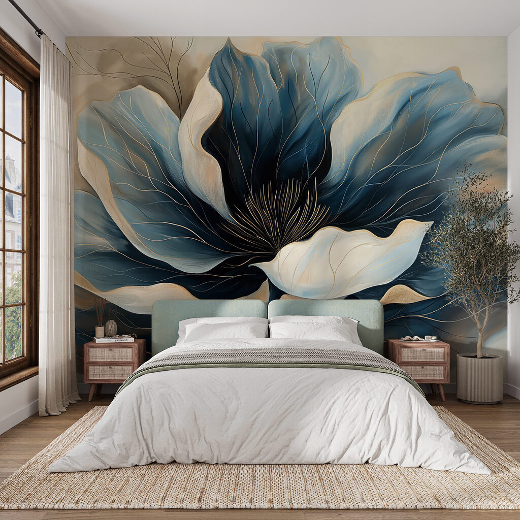 Fiore blu e crema — ambiente 2