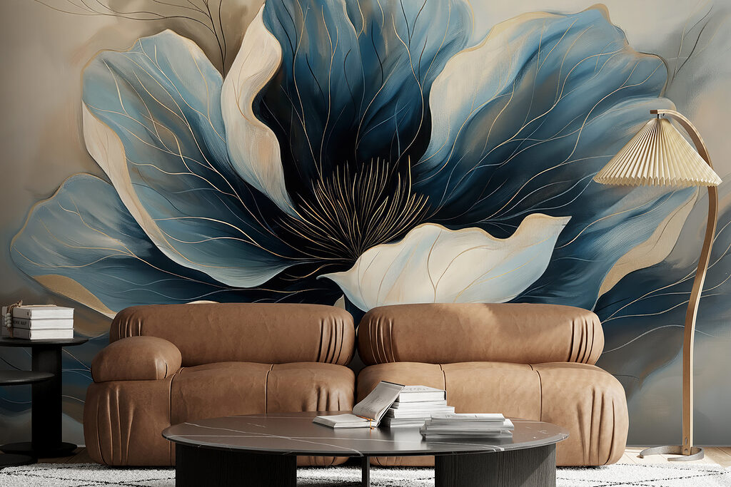 Fiore blu e crema — ambiente 4