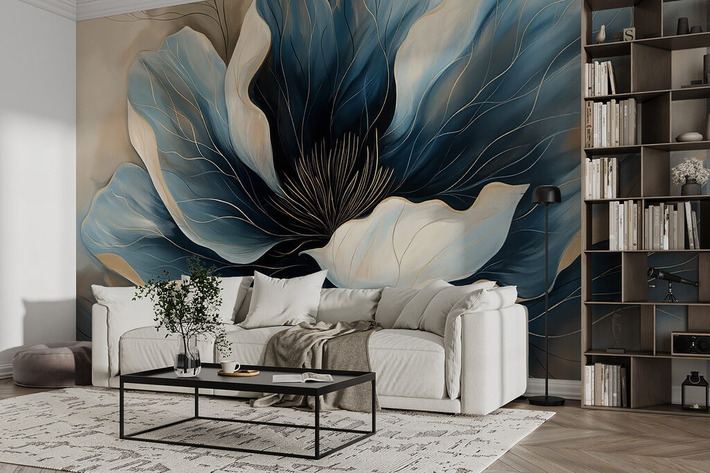 Fiore blu e crema — ambiente 5