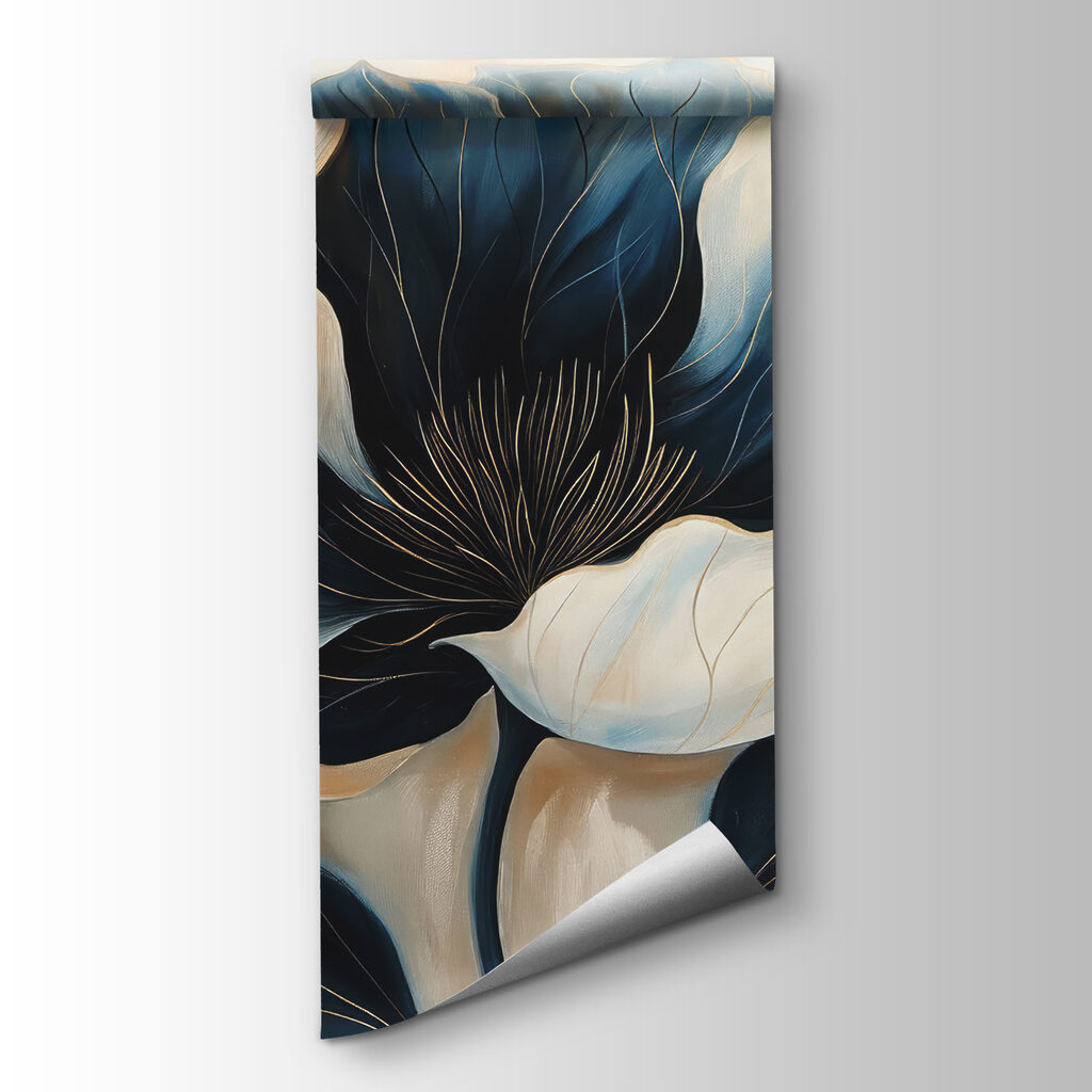 Fiore blu e crema — vista del prodotto