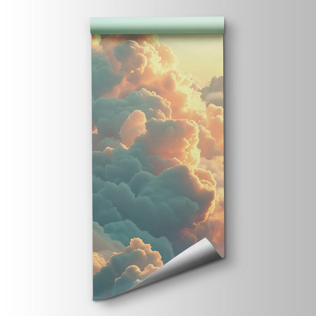 Nuvole turchesi al tramonto — vista del prodotto