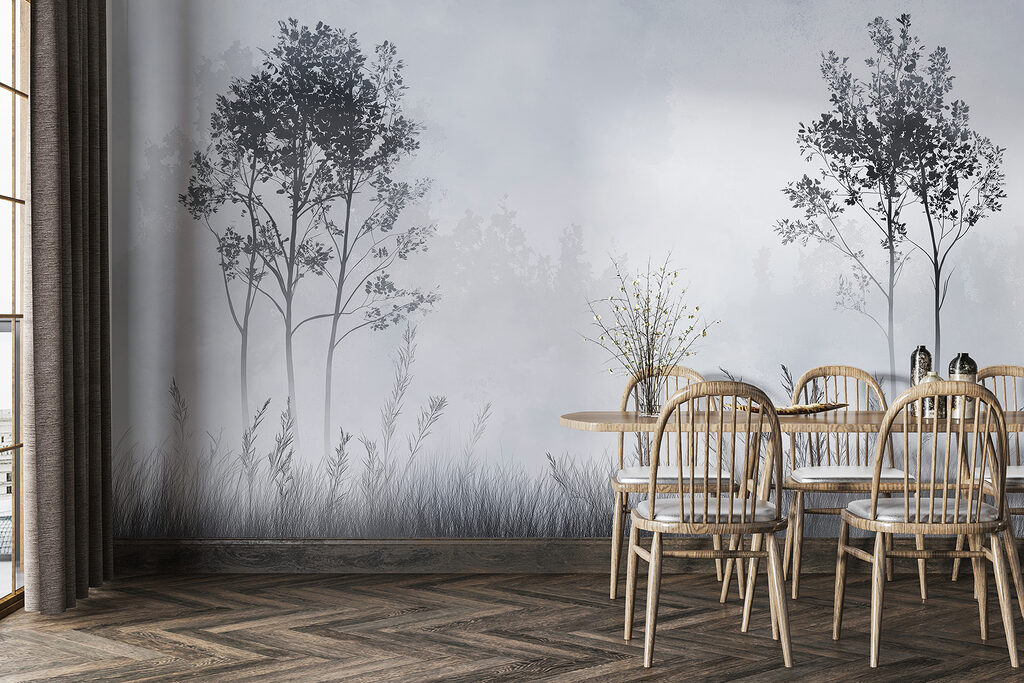 Due alberi sull’erba — ambiente 4