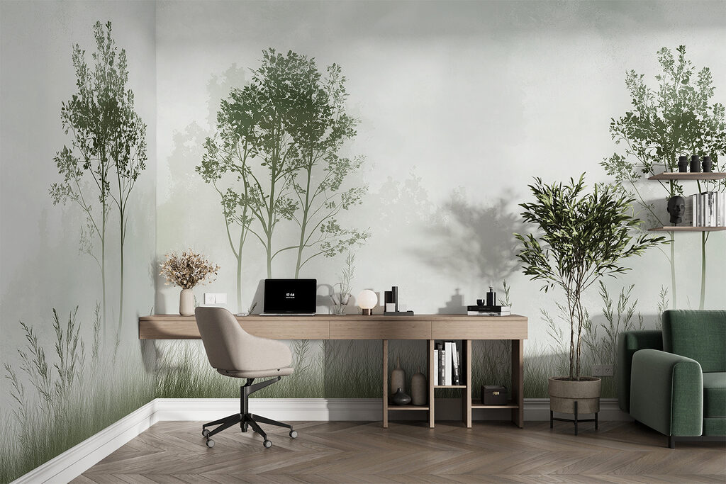 Due alberi sull’erba — ambiente 4