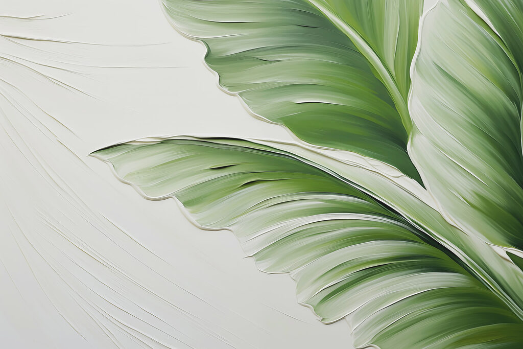 Foglia verde piegata — design completo