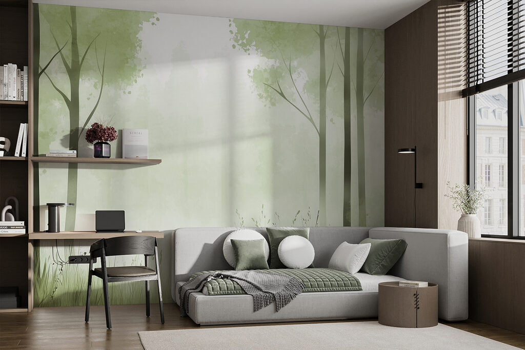 Tronchi alti e nebbia — ambiente 3