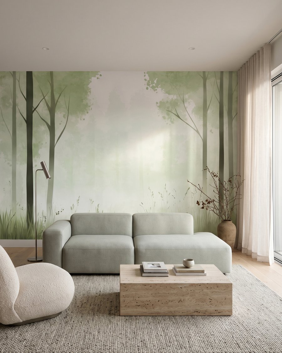 Tronchi alti e nebbia — ambiente 1
