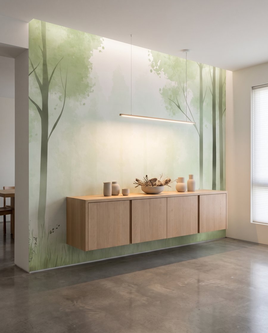 Tronchi alti e nebbia — ambiente 5