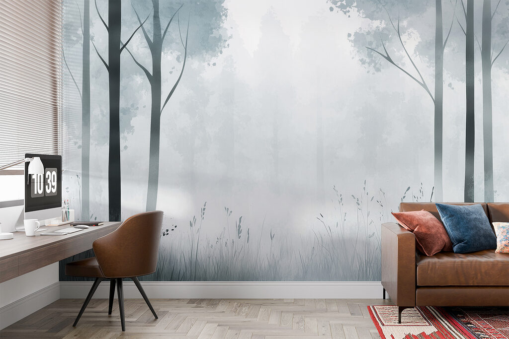 Tronchi alti e nebbia — ambiente 4