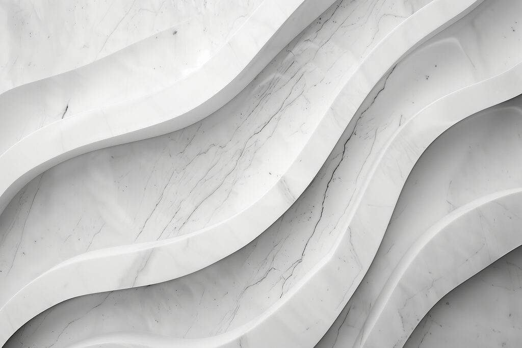 Onde bianche effetto pietra — design completo