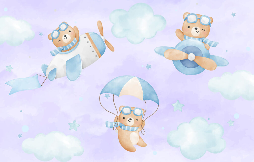 Orsetti in volo — design completo