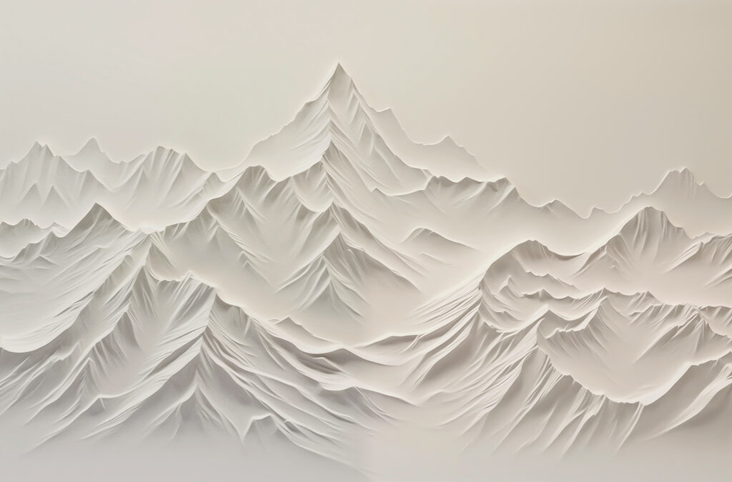 Montagne bianche e ombre — design completo