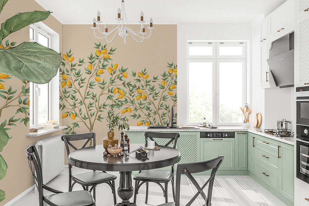 Piccoli alberi di limone in un ambiente