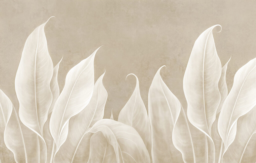 Foglie chiare che salgono — design completo
