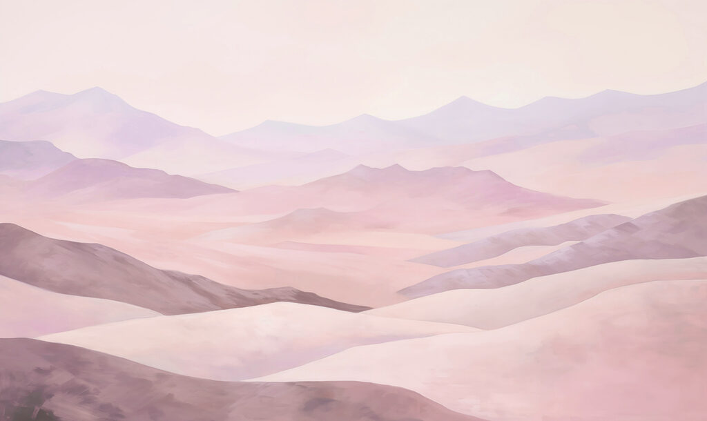 Colline rosa ad acquerello — design completo