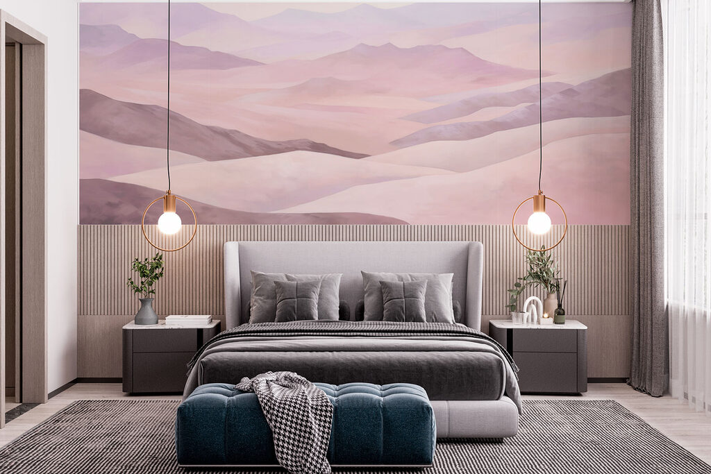 Colline rosa ad acquerello — ambiente 4