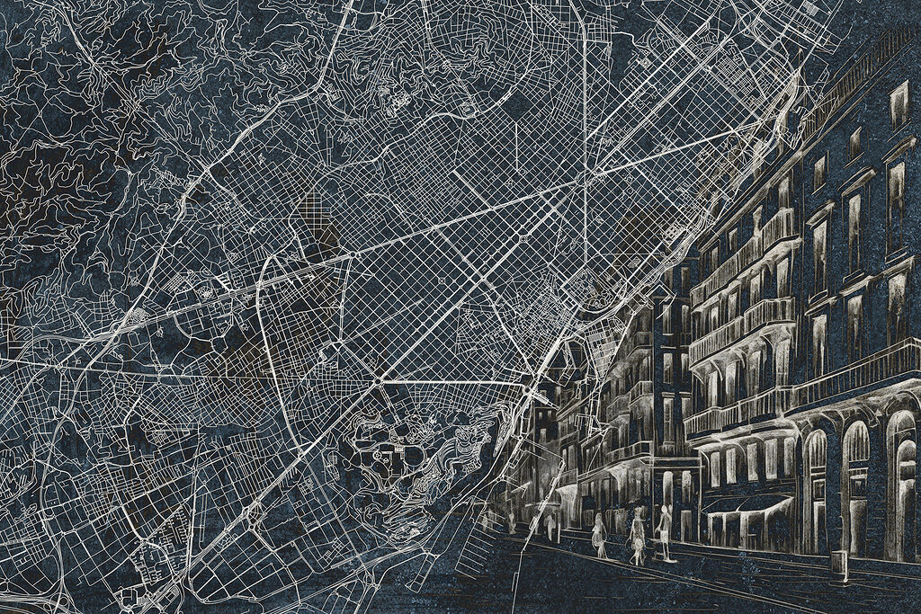 Mappa urbana e facciate — design completo