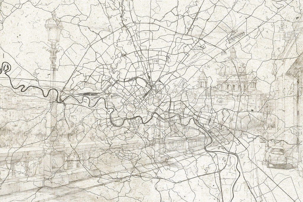 Mappa con il fiume — design completo