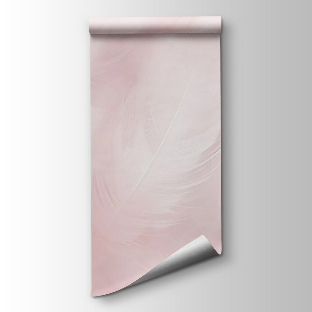 Piume bianche su rosa — vista del prodotto