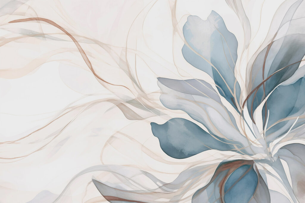 Ventagli blu ricurvi — design completo