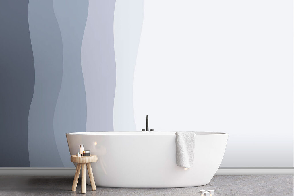 Fasce ondulate sul bianco — ambiente 1