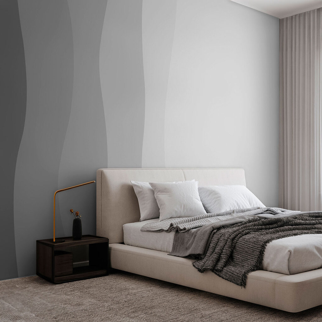 Fasce ondulate sul bianco — ambiente 1