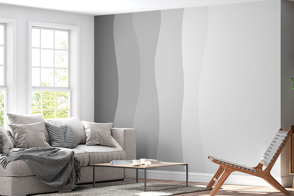 Fasce ondulate sul bianco — ambiente 2