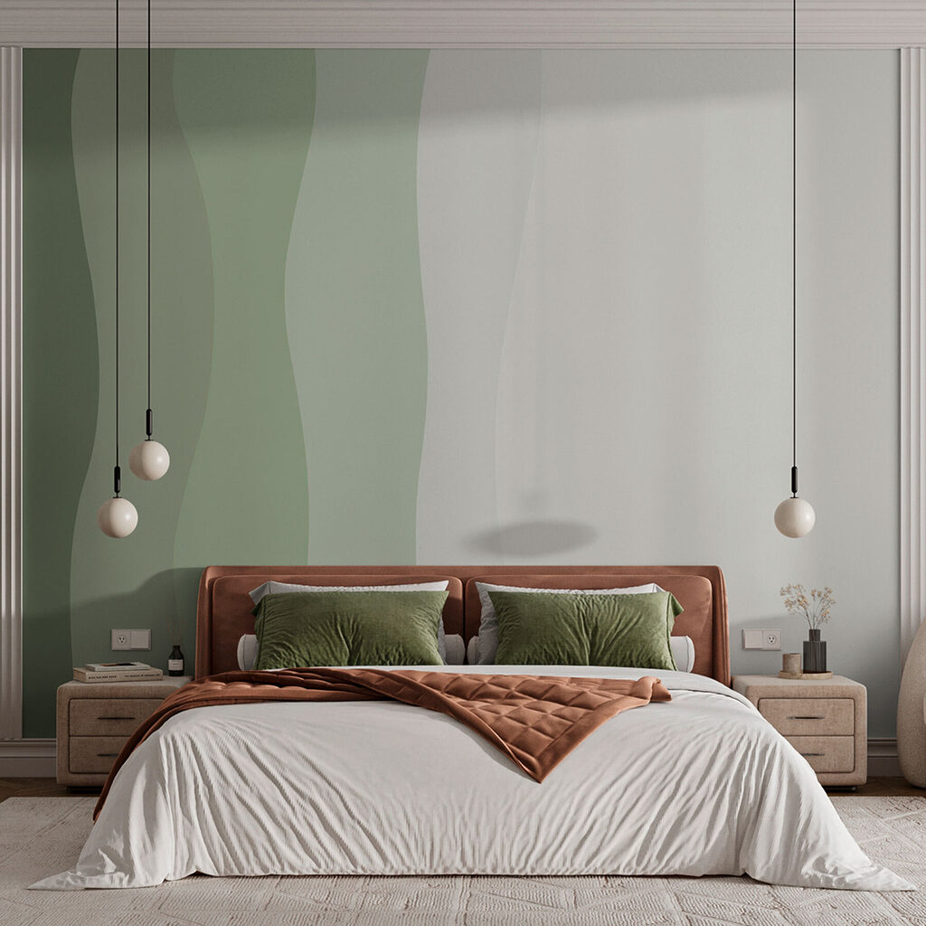 Fasce ondulate sul bianco — ambiente 2